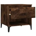 Table d'appoint Chêne fumé 50x46x50 cm Bois d'ingénierie