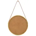 Miroir mural avec sangle 40 cm Doré