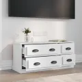 Meuble TV blanc 100x35,5x45 cm bois d'ingénierie