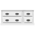 Meuble TV blanc 100x35,5x45 cm bois d'ingénierie