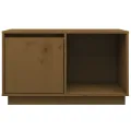 Meuble TV Marron miel 74x35x44 cm Bois de pin massif