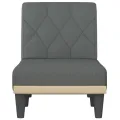 Chaise longue gris foncé tissu