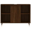 Armoire salle de bain chêne marron 80x33x60cm bois d'ingénierie