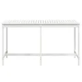 Table de jardin blanc 203,5x90x110 cm bois massif de pin