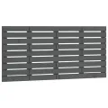 Tête de lit murale Gris 146x3x63 cm Bois massif de pin