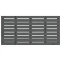 Tête de lit murale Gris 146x3x63 cm Bois massif de pin
