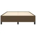 Cadre de lit Marron foncé 140x190 cm Tissu