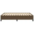 Cadre de lit Marron foncé 140x190 cm Tissu
