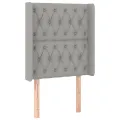 cadre de lit matelas LED Gris clair 80x200cm Tissu
