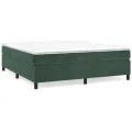 cadre de lit Vert foncé 200x200 cm Velours