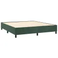 cadre de lit Vert foncé 200x200 cm Velours