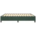 cadre de lit Vert foncé 200x200 cm Velours