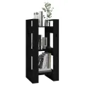 Bibliothèque/Séparateur de pièce Noir 41x35x91 cm Pin solide