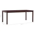 Table de salle à manger Marron foncé 180 x 90 x 73 cm Pin