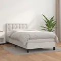 cadre de lit avec matelas Blanc 100x200cm Similicuir