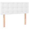 cadre de lit avec matelas Blanc 100x200cm Similicuir