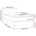 cadre de lit avec matelas Blanc 100x200cm Similicuir