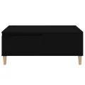 Table basse Noir 90x50x36,5 cm Bois d'ingénierie