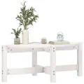 Table basse Blanc 87x48x35 cm Bois massif de pin