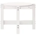 Table basse Blanc 87x48x35 cm Bois massif de pin
