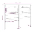 Tête de lit Marron miel 125,5x4x100 cm Bois massif de pin
