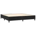 cadre de lit matelas et LED Noir 200x200 cm Velours