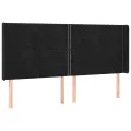 cadre de lit matelas et LED Noir 200x200 cm Velours