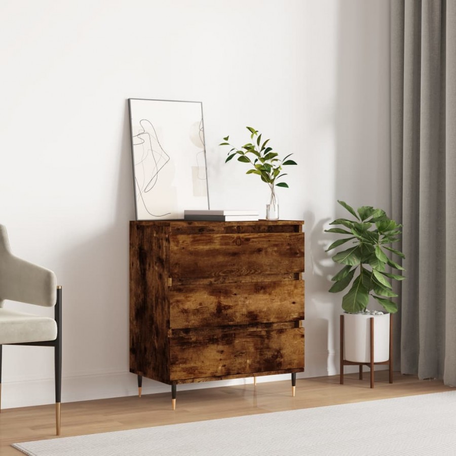 Buffet Chêne fumé 60x35x70 cm Bois d'ingénierie