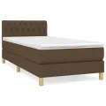 cadre de lit avec matelas Marron foncé 90x200 cm