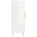 Buffet Blanc brillant 69,5x34x90 cm Bois d'ingénierie