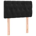 cadre de lit et matelas Noir 80x200 cm Velours