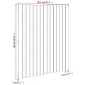 Tête de lit murale Marron miel 95,5x3x110 cm Bois massif de pin
