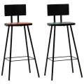 Mobilier de bar 3 pcs Bois de récupération massif Multicolore
