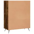 Bibliothèque chêne fumé 69,5x32,5x90 cm bois d'ingénierie