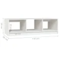Table basse Blanc 110x50x34 cm Bois de pin massif