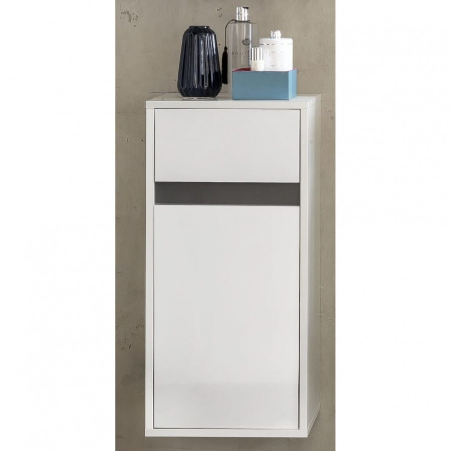 Trendteam Armoire murale de rangement avec tiroir Sol blanc