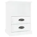 Table de chevet blanc brillant 43x36x60 cm