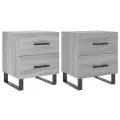 Tables de chevet 2 pcs sonoma gris 40x35x47,5 cm
