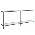 Table console Blanc 180x35x75,5 cm Verre trempé