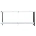 Table console Blanc 180x35x75,5 cm Verre trempé