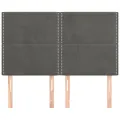 Têtes de lit 4 pcs Gris foncé 72x5x78/88 cm Velours