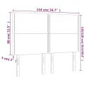 Têtes de lit 4 pcs Gris foncé 72x5x78/88 cm Velours