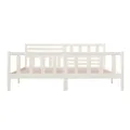 Cadre de lit Blanc Bois massif 200x200 cm