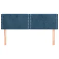 Têtes de lit 2 pcs Bleu foncé 72x5x78/88 cm Velours
