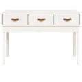 Table console Blanc 114x40x75 cm Bois massif de pin