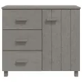 Buffet HAMAR Gris clair 90x40x80 cm Bois massif de pin