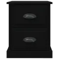 Table de chevet noir 39x39x47,5 cm bois d’ingénierie