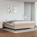 cadre de lit avec matelas Cappuccino 200x200 cm