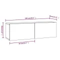 Meubles TV muraux 4 pcs Sonoma gris 100x30x30 cm