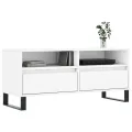 Meuble TV blanc 100x34,5x44,5 cm bois d'ingénierie